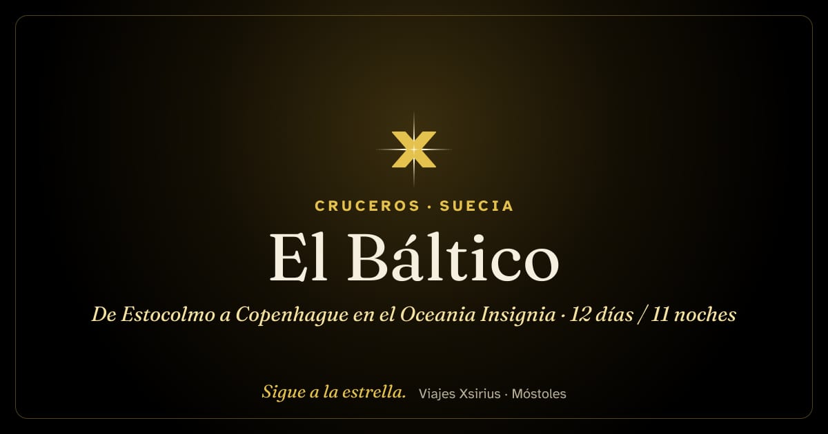 El Báltico: de Estocolmo a Copenhague en el Oceania Insignia: Suecia, Finlandia, Estonia, Letonia, Polonia, Alemania y Dinamarca, 12 días / 11 noches