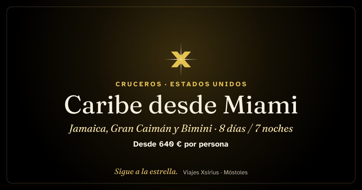 Caribe desde Miami: Jamaica, Gran Caimán y Bimini: Estados Unidos, Jamaica, Islas Caimán y Bahamas, 8 días / 7 noches