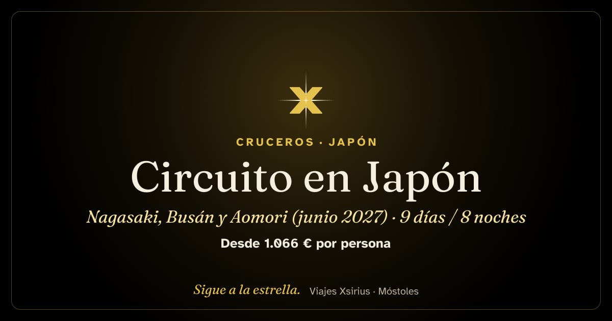 Circuito en Japón: Nagasaki, Busán y Aomori (junio 2027): Japón y Corea del Sur, 9 días / 8 noches