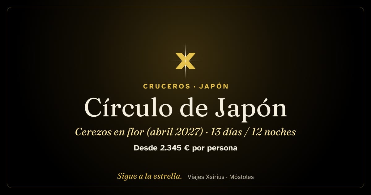 Círculo de Japón: cerezos en flor (abril 2027): Japón y Corea del Sur, 13 días / 12 noches
