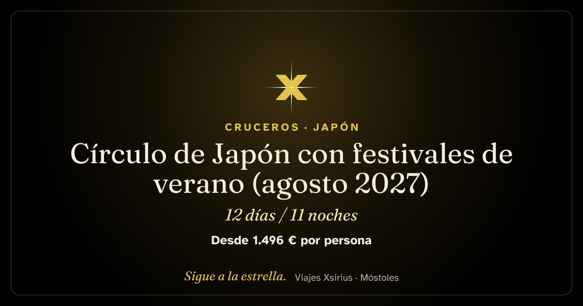 Círculo de Japón con festivales de verano (agosto 2027): Japón y Corea del Sur, 12 días / 11 noches