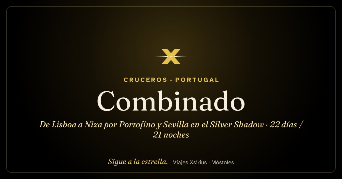 Combinado: de Lisboa a Niza por Portofino y Sevilla en el Silver Shadow: Portugal, España, Francia, Italia y Malta, 22 días / 21 noches