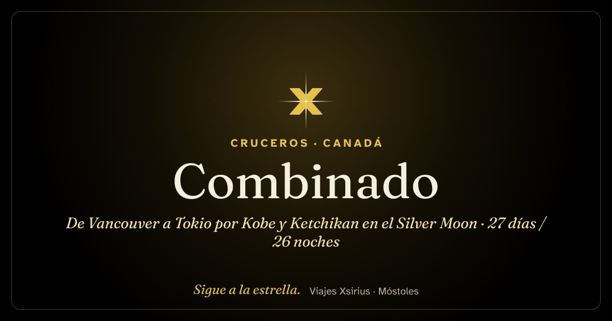 Combinado: de Vancouver a Tokio por Kobe y Ketchikan en el Silver Moon: Canadá, Estados Unidos, Japón y Corea del Sur, 27 días / 26 noches