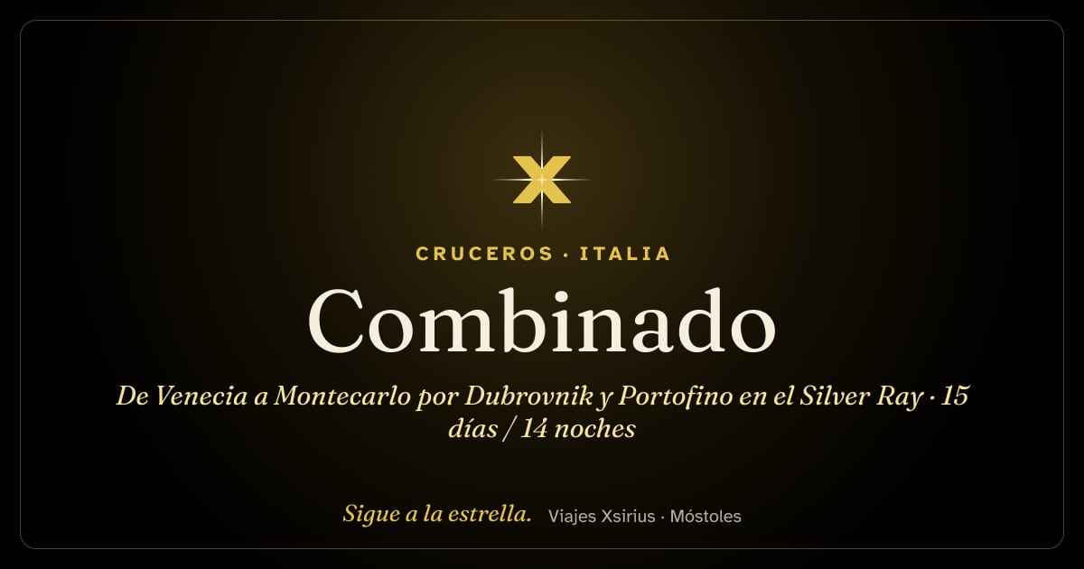 Combinado: de Venecia a Montecarlo por Dubrovnik y Portofino en el Silver Ray: Italia, Croacia, Malta, Mónaco y Francia, 15 días / 14 noches