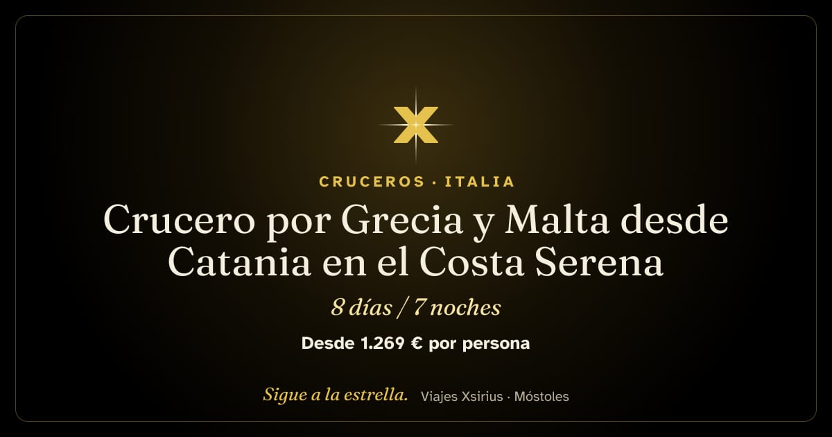 Crucero por Grecia y Malta desde Catania en el Costa Serena: Italia, Grecia y Malta, 8 días / 7 noches