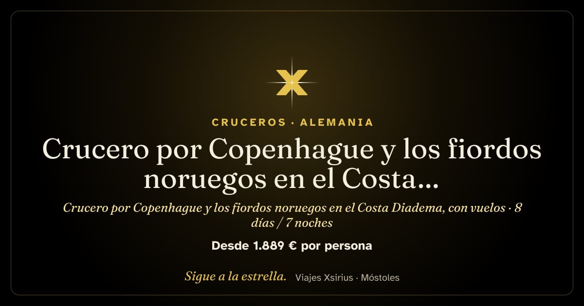 Crucero por Copenhague y los fiordos noruegos en el Costa Diadema, con vuelos: Alemania, Dinamarca y Noruega, 8 días / 7 noches