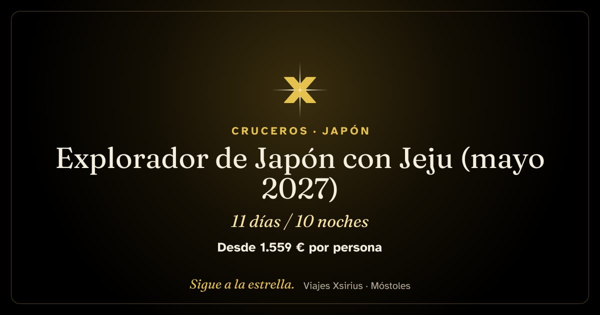 Explorador de Japón con Jeju (mayo 2027): Japón y Corea del Sur, 11 días / 10 noches