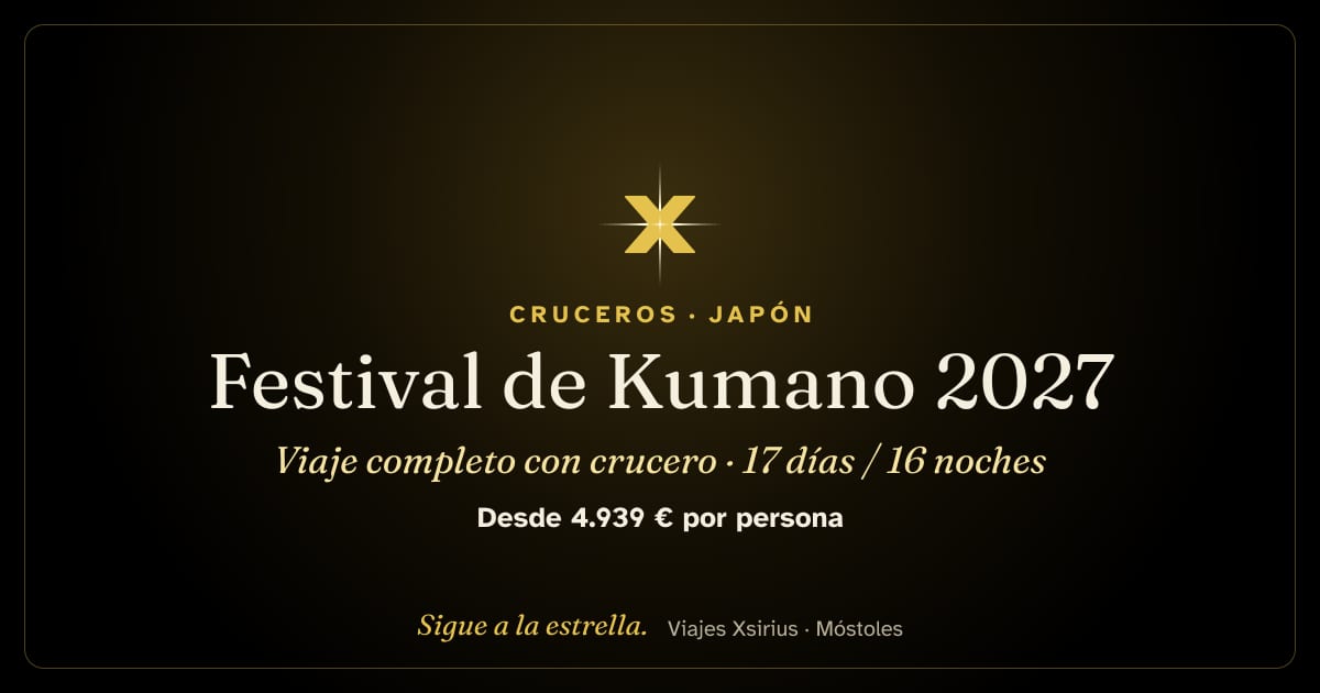 Festival de Kumano 2027: viaje completo con crucero: Japón y Corea del Sur, 17 días / 16 noches