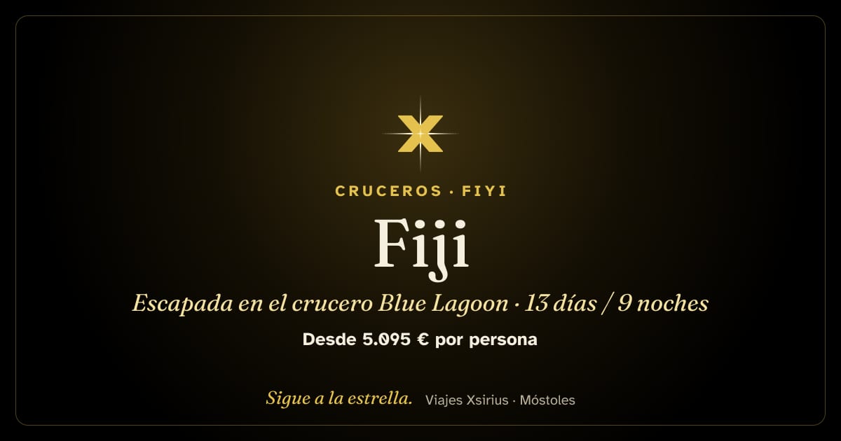 Fiji: escapada en el crucero Blue Lagoon: Islas Fiji, 13 días / 9 noches