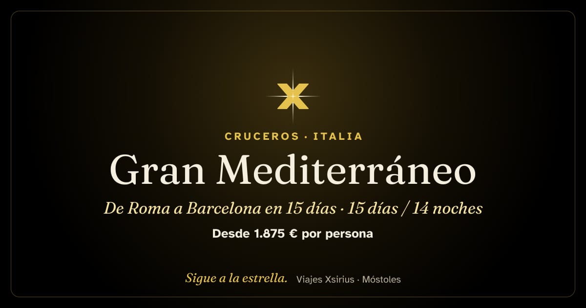 Gran Mediterráneo: de Roma a Barcelona en 15 días: Italia, Grecia, Turquía, Montenegro y España, 15 días / 14 noches