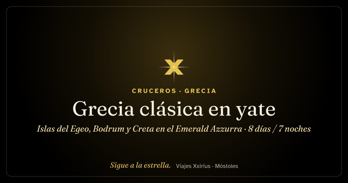 Grecia clásica en yate: islas del Egeo, Bodrum y Creta en el Emerald Azzurra: Grecia y Turquía, 8 días / 7 noches