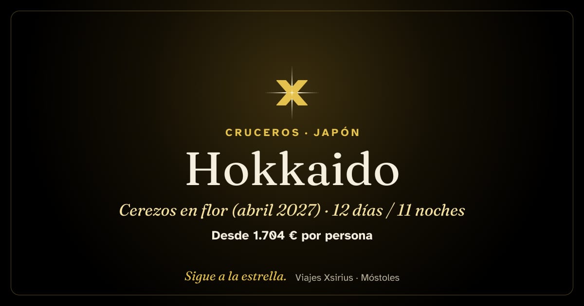 Hokkaido: cerezos en flor (abril 2027): Japón y Corea del Sur, 12 días / 11 noches