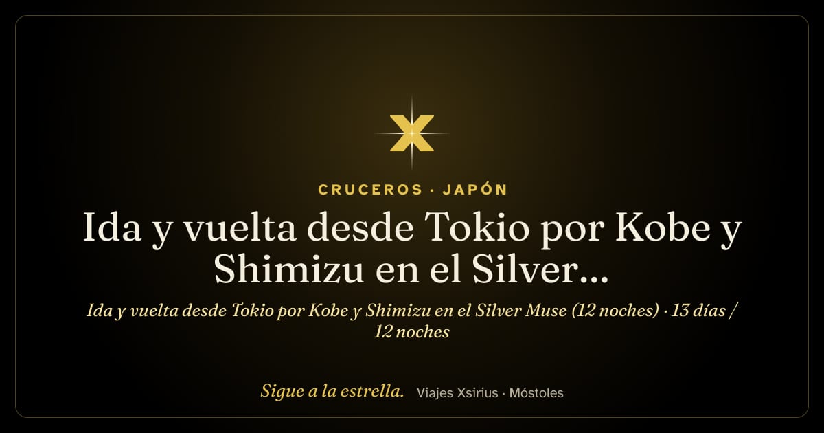 Ida y vuelta desde Tokio por Kobe y Shimizu en el Silver Muse (12 noches): Japón y Corea del Sur, 13 días / 12 noches