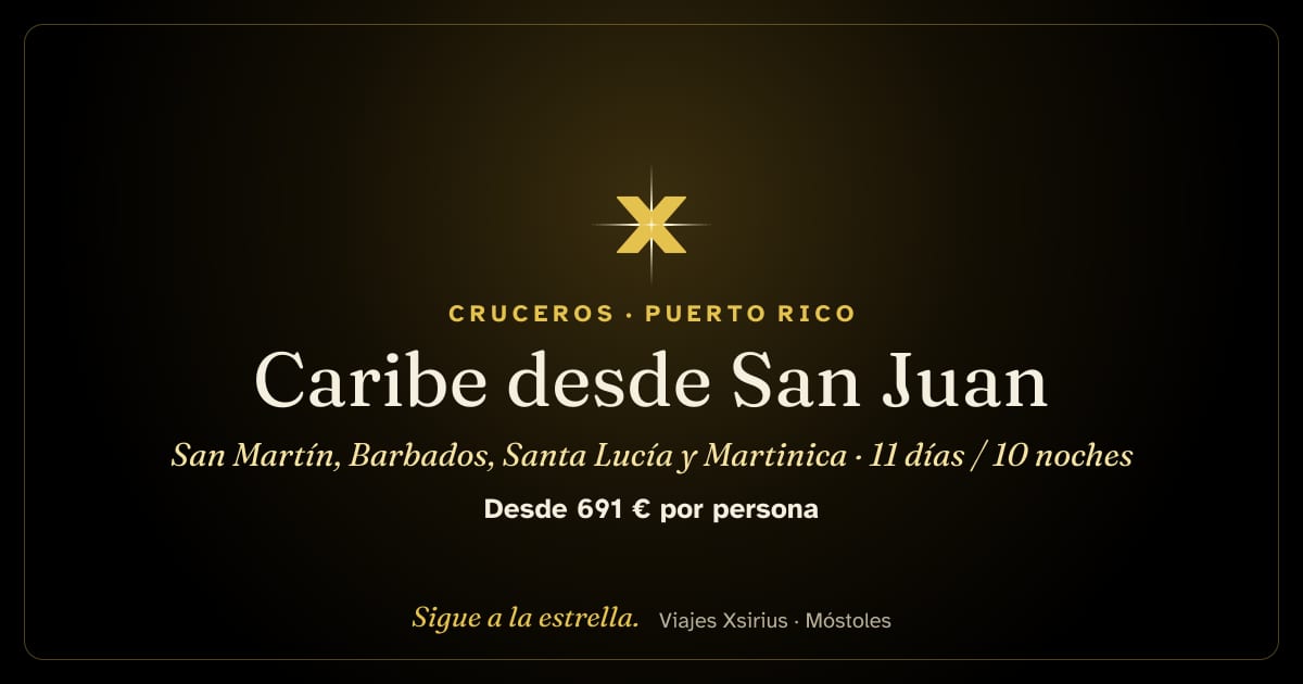Caribe desde San Juan: San Martín, Barbados, Santa Lucía y Martinica: Puerto Rico, San Martín, Barbados, Santa Lucía, Martinica y San Cristóbal y Nieves, 11 días / 10 noches