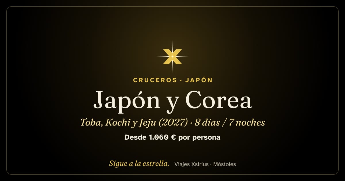 Japón y Corea: Toba, Kochi y Jeju (2027): Japón y Corea del Sur, 8 días / 7 noches