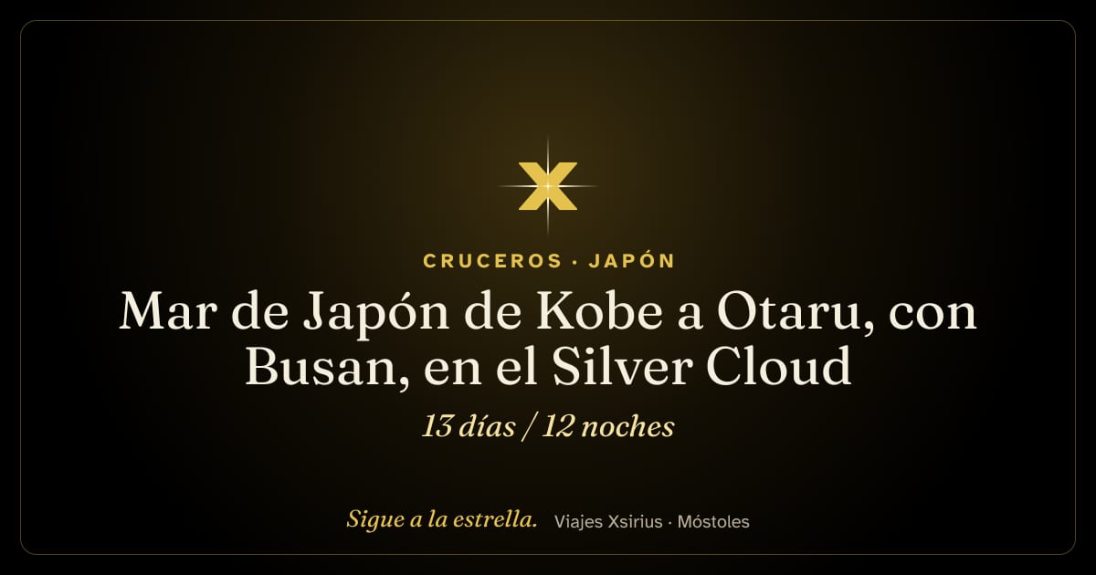 Mar de Japón de Kobe a Otaru, con Busan, en el Silver Cloud: Japón y Corea del Sur, 13 días / 12 noches