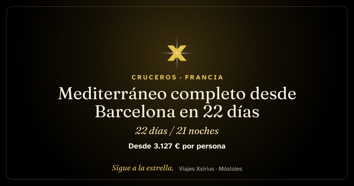 Mediterráneo completo desde Barcelona en 22 días: España, Francia, Italia, Grecia, Turquía y Montenegro, 22 días / 21 noches