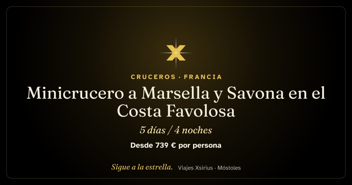 Minicrucero a Marsella y Savona en el Costa Favolosa: Francia e Italia, 5 días / 4 noches