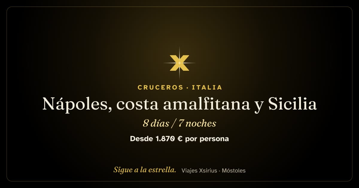 Nápoles, costa amalfitana y Sicilia: Italia, 8 días / 7 noches
