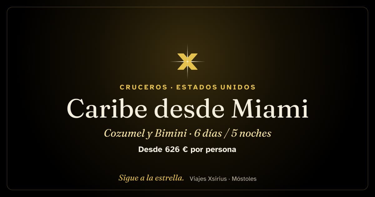 Caribe desde Miami: Cozumel y Bimini: Estados Unidos, México y Bahamas, 6 días / 5 noches