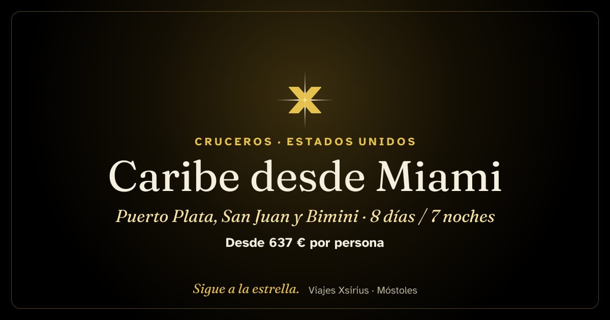 Caribe desde Miami: Puerto Plata, San Juan y Bimini: Estados Unidos, República Dominicana, Puerto Rico y Bahamas, 8 días / 7 noches