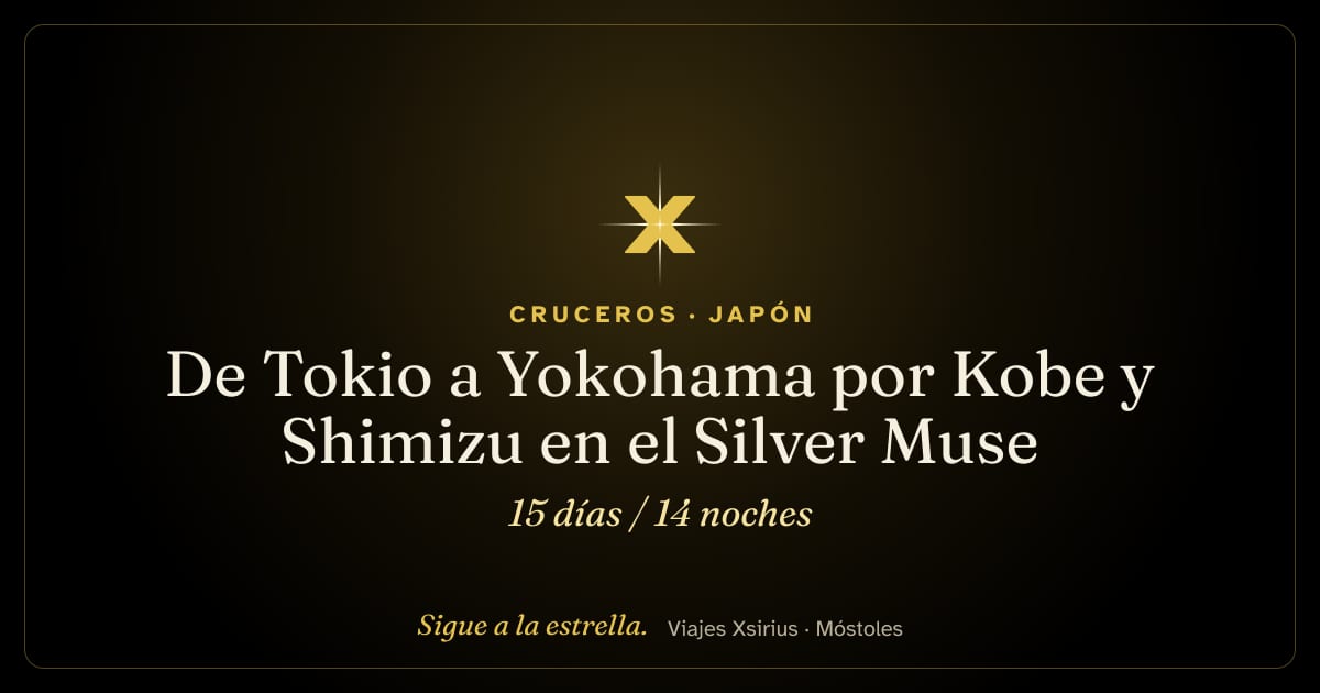 De Tokio a Yokohama por Kobe y Shimizu en el Silver Muse: Japón y Corea del Sur, 15 días / 14 noches