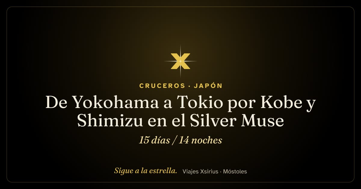 De Yokohama a Tokio por Kobe y Shimizu en el Silver Muse: Japón y Corea del Sur, 15 días / 14 noches