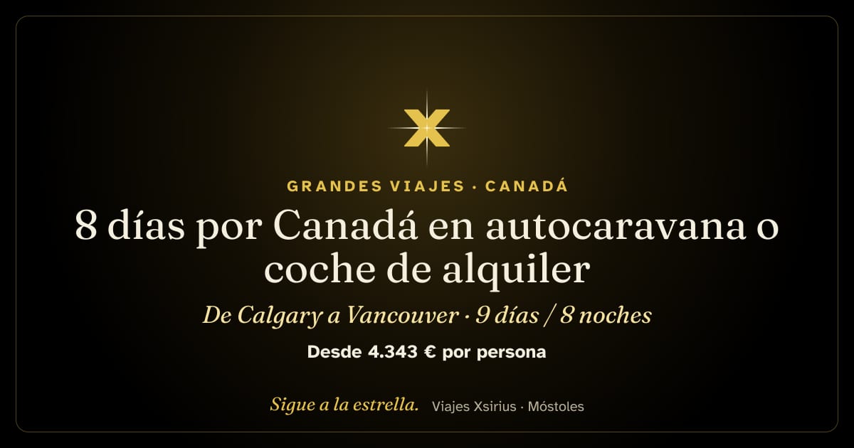 8 días por Canadá en autocaravana o coche de alquiler: de Calgary a Vancouver: Canadá, 9 días / 8 noches