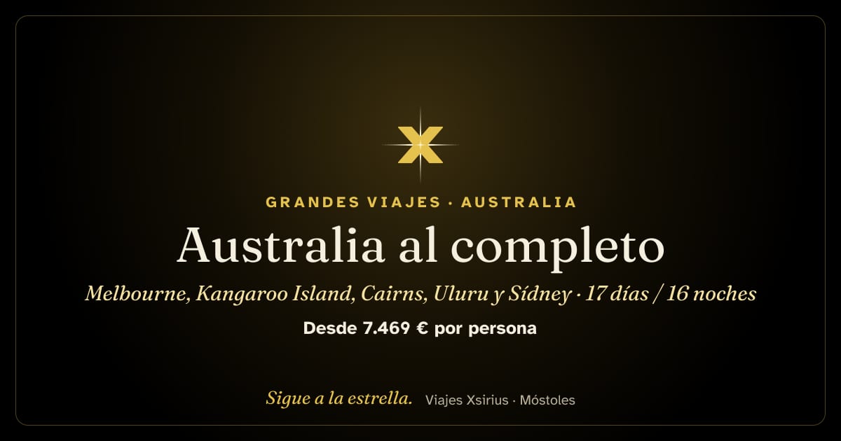 Australia al completo: Melbourne, Kangaroo Island, Cairns, Uluru y Sídney: Australia, 17 días / 16 noches