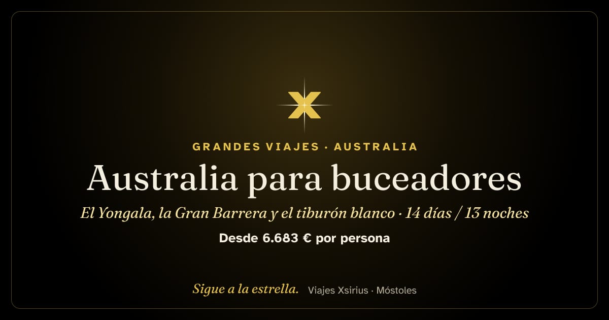 Australia para buceadores: el Yongala, la Gran Barrera y el tiburón blanco: Australia, 14 días / 13 noches