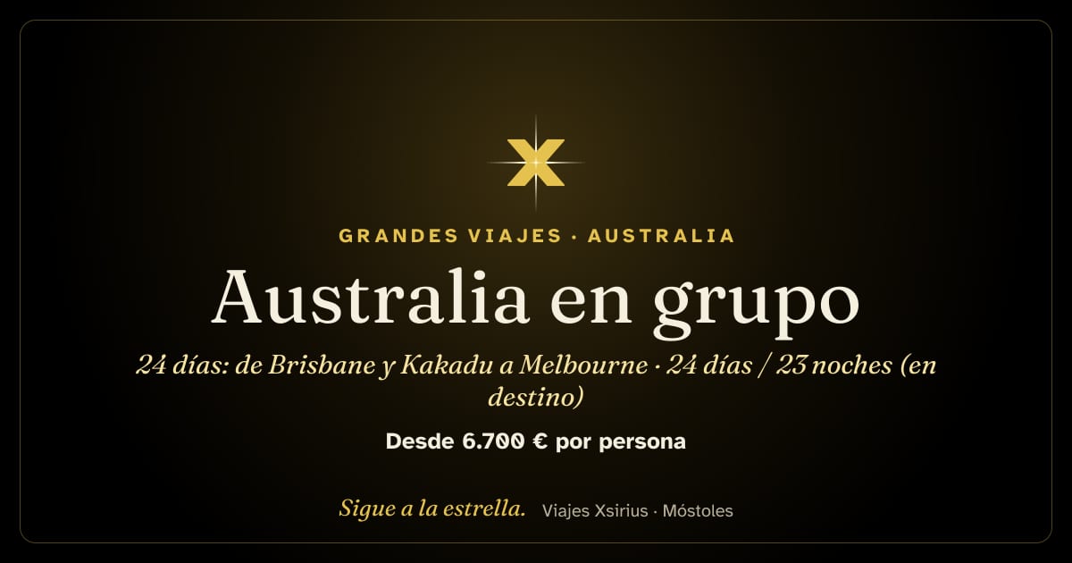 Australia en grupo, 24 días: de Brisbane y Kakadu a Melbourne: Australia, 24 días / 23 noches (en destino)