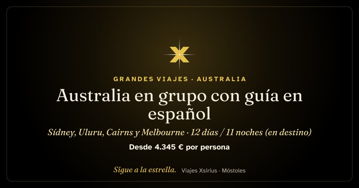Australia en grupo con guía en español: Sídney, Uluru, Cairns y Melbourne: Australia, 12 días / 11 noches (en destino)