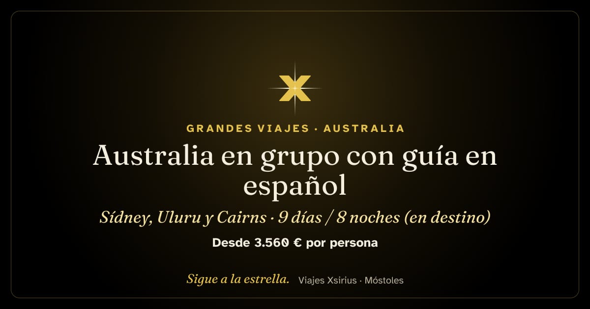 Australia en grupo con guía en español: Sídney, Uluru y Cairns: Australia, 9 días / 8 noches (en destino)