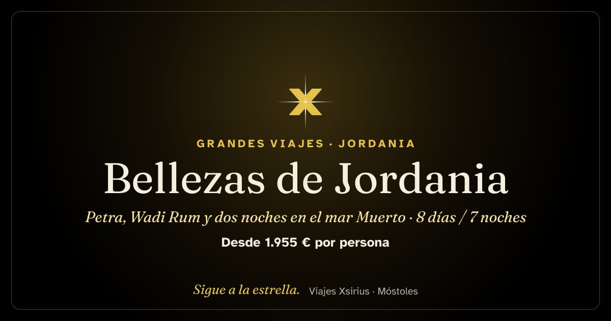Bellezas de Jordania: Petra, Wadi Rum y dos noches en el mar Muerto: Jordania, 8 días / 7 noches
