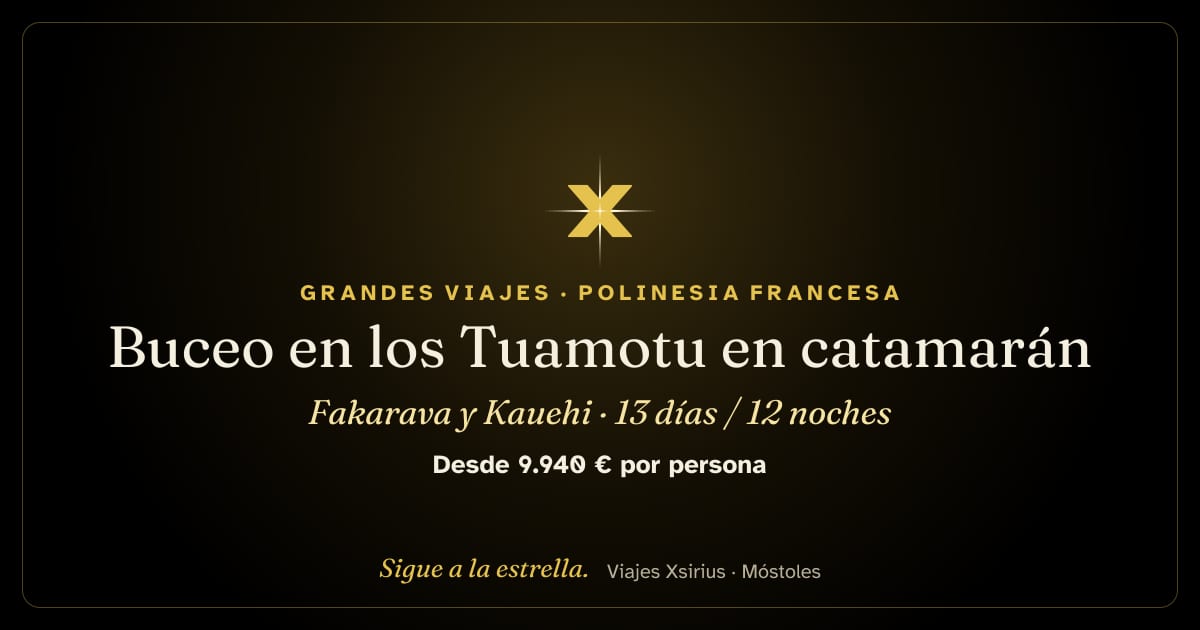 Buceo en los Tuamotu en catamarán: Fakarava y Kauehi: Polinesia Francesa, 13 días / 12 noches