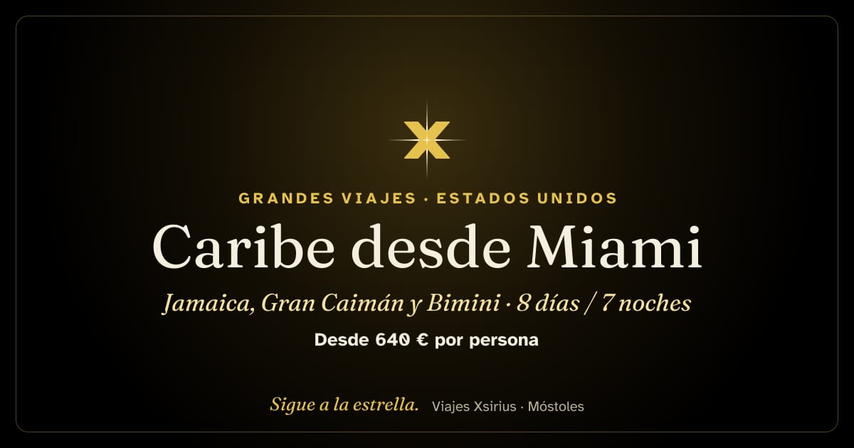 Caribe desde Miami: Jamaica, Gran Caimán y Bimini: Estados Unidos, Jamaica, Islas Caimán y Bahamas, 8 días / 7 noches