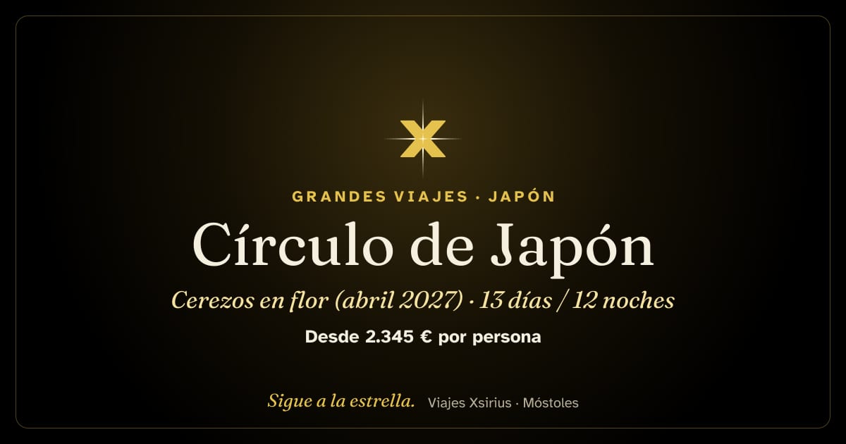 Círculo de Japón: cerezos en flor (abril 2027): Japón y Corea del Sur, 13 días / 12 noches