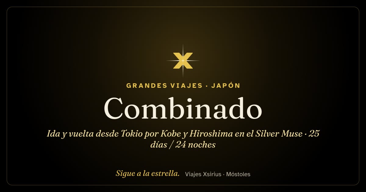 Combinado: ida y vuelta desde Tokio por Kobe y Hiroshima en el Silver Muse: Japón, Corea del Sur y China, 25 días / 24 noches