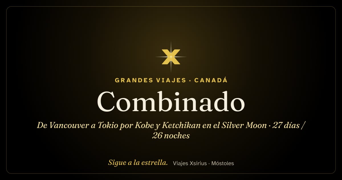 Combinado: de Vancouver a Tokio por Kobe y Ketchikan en el Silver Moon: Canadá, Estados Unidos, Japón y Corea del Sur, 27 días / 26 noches