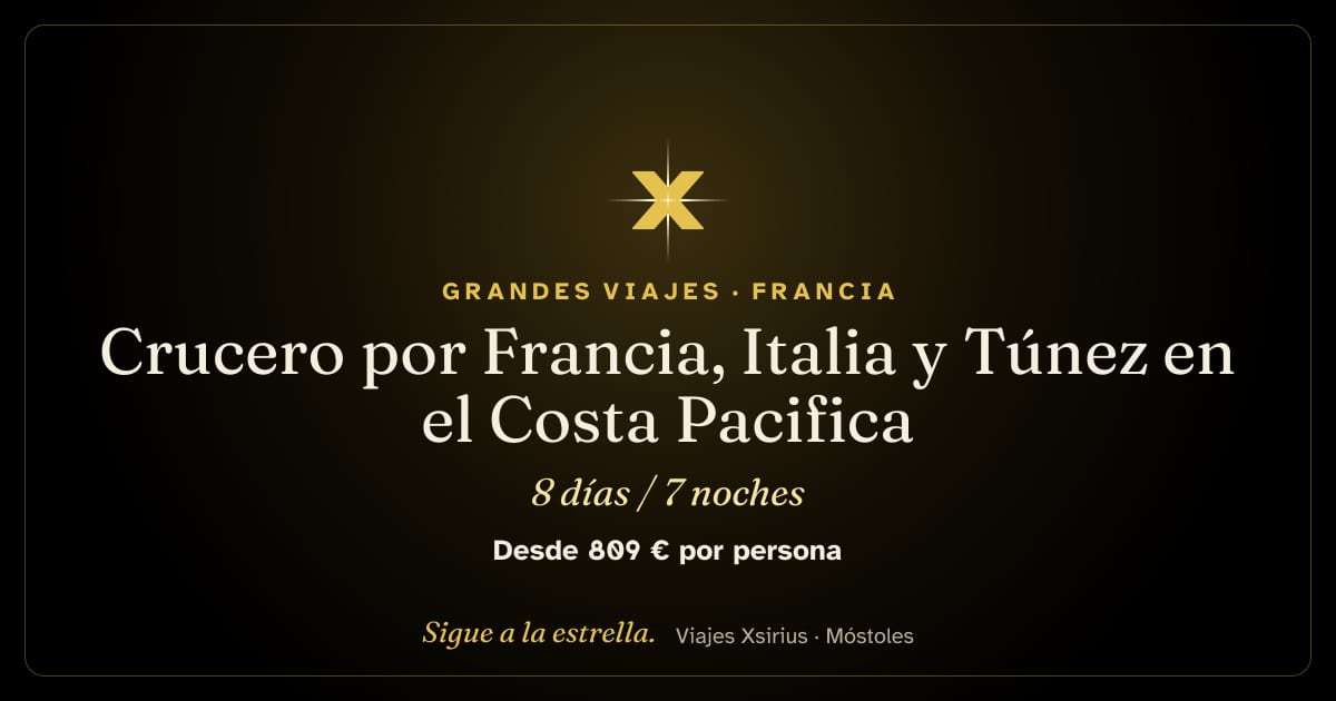 Crucero por Francia, Italia y Túnez en el Costa Pacifica: España, Francia, Italia y Túnez, 8 días / 7 noches