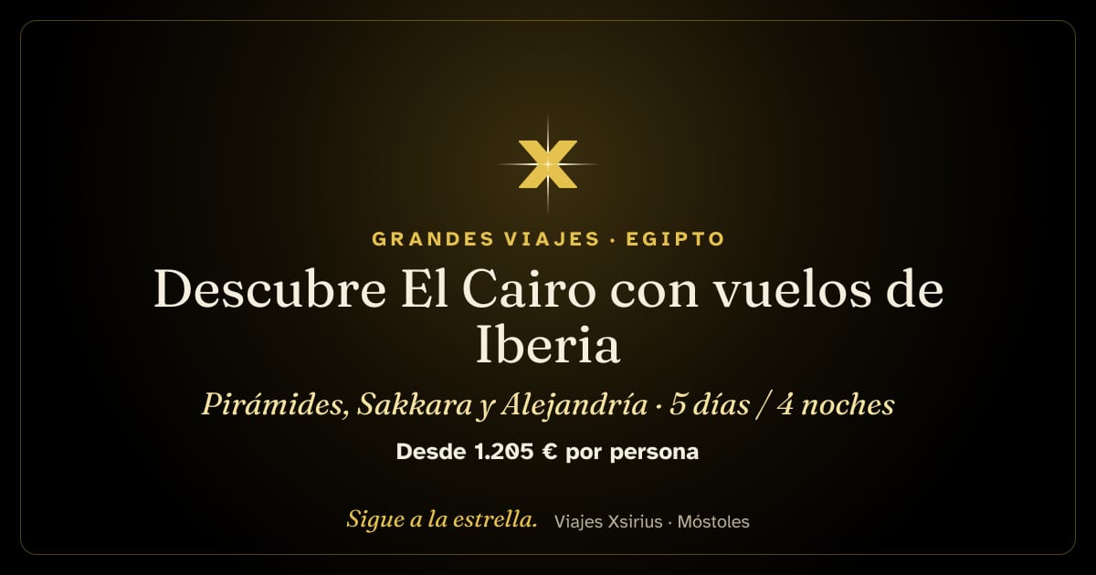 Descubre El Cairo con vuelos de Iberia: pirámides, Sakkara y Alejandría: Egipto, 5 días / 4 noches