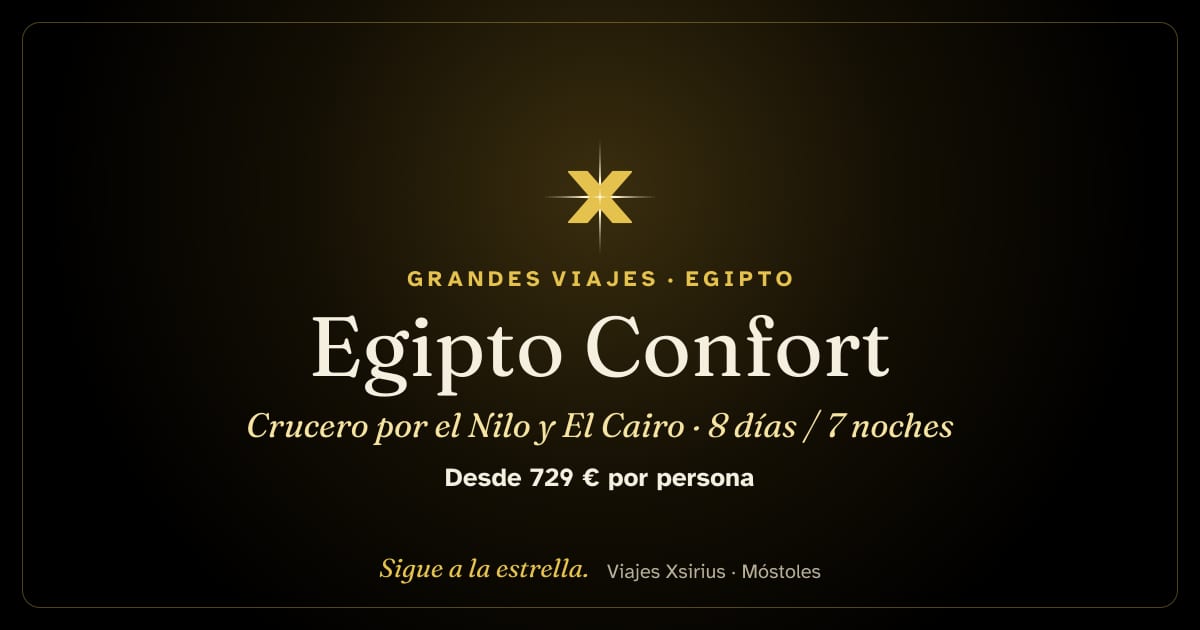Egipto Confort: crucero por el Nilo y El Cairo: Egipto, 8 días / 7 noches