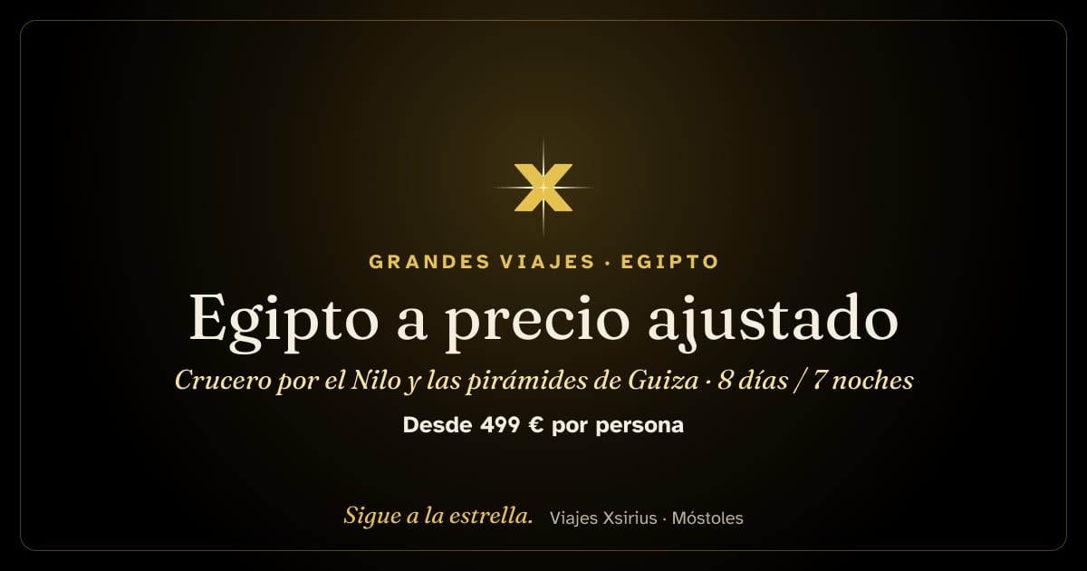 Egipto a precio ajustado: crucero por el Nilo y las pirámides de Guiza: Egipto, 8 días / 7 noches