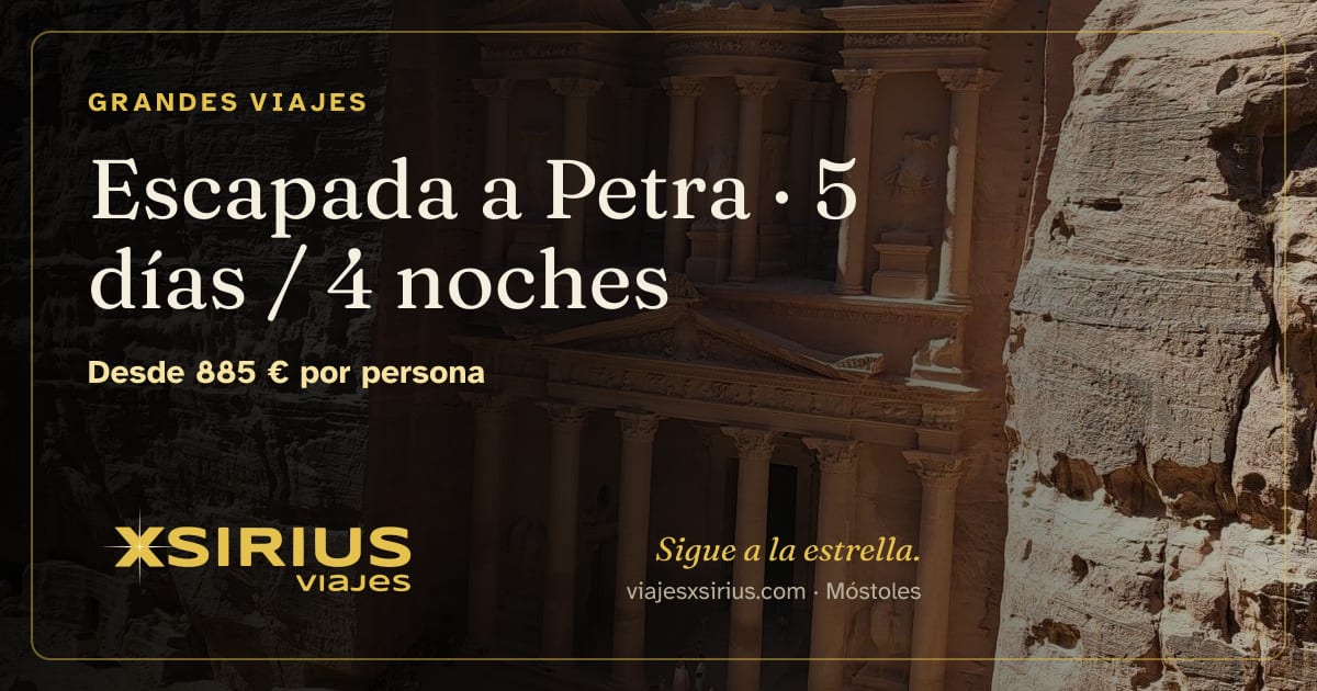 Escapada a Petra: Jordania, 5 días / 4 noches