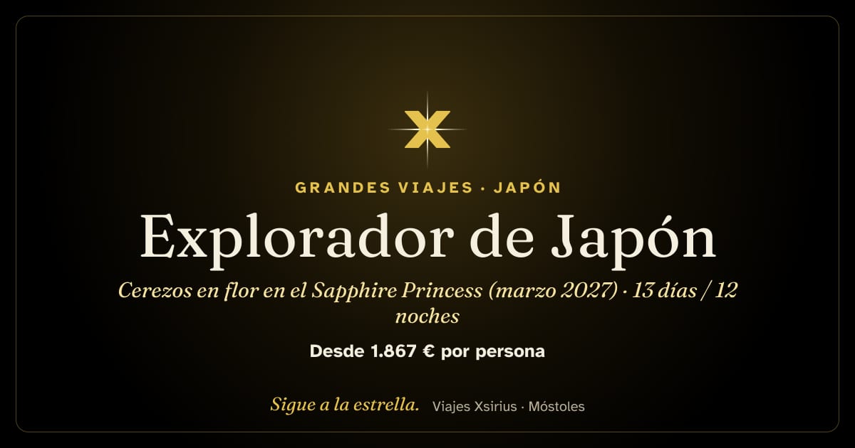 Explorador de Japón: cerezos en flor en el Sapphire Princess (marzo 2027): Japón y Corea del Sur, 13 días / 12 noches