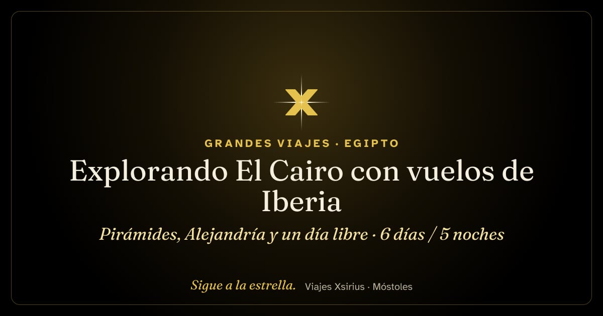 Explorando El Cairo con vuelos de Iberia: pirámides, Alejandría y un día libre: Egipto, 6 días / 5 noches