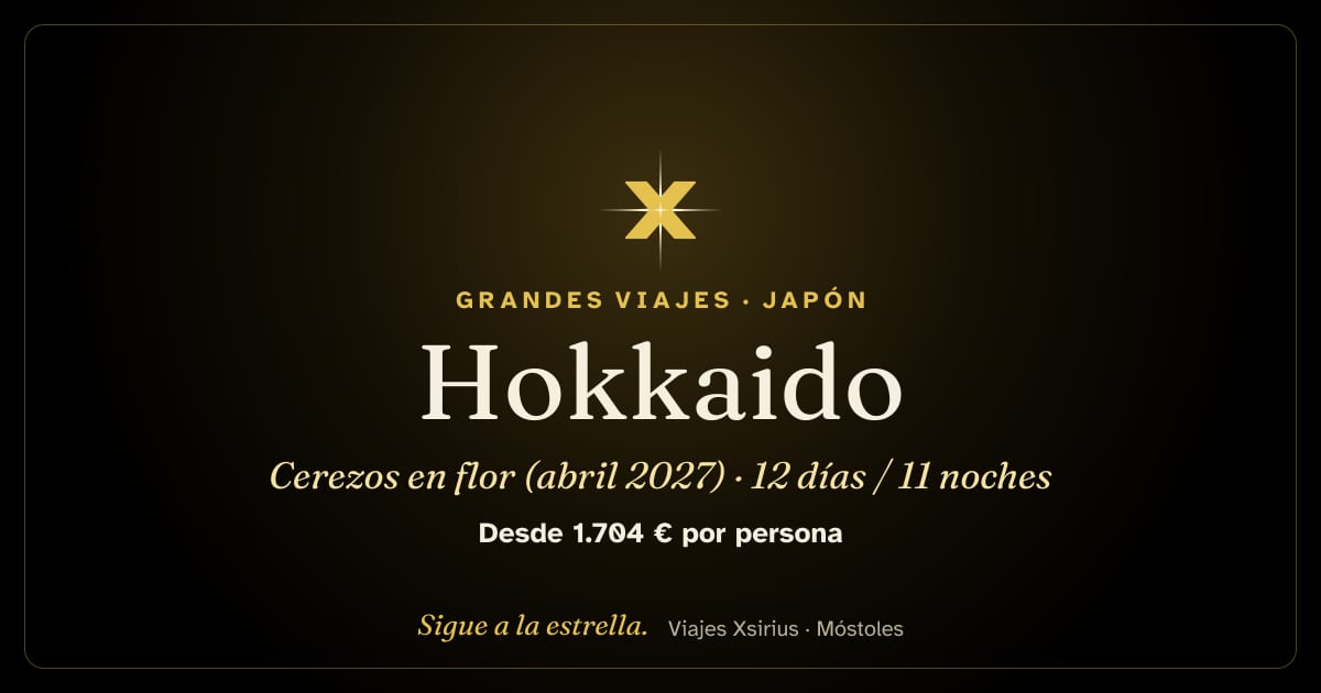 Hokkaido: cerezos en flor (abril 2027): Japón y Corea del Sur, 12 días / 11 noches