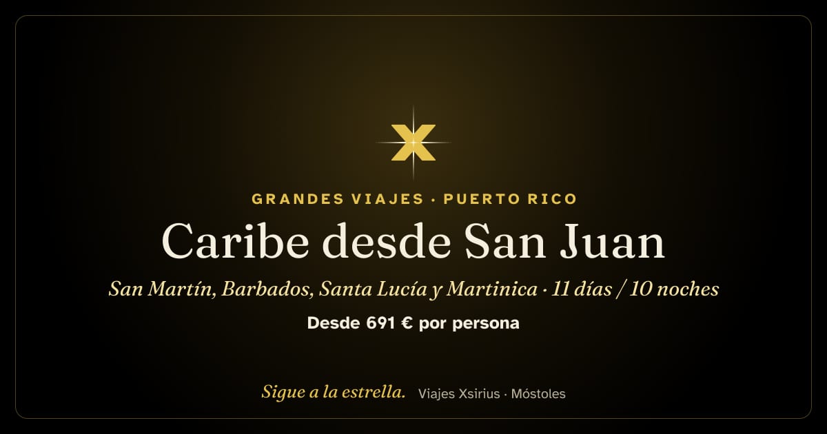 Caribe desde San Juan: San Martín, Barbados, Santa Lucía y Martinica: Puerto Rico, San Martín, Barbados, Santa Lucía, Martinica y San Cristóbal y Nieves, 11 días / 10 noches