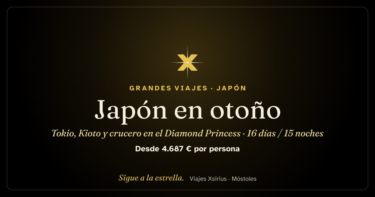 Japón en otoño: Tokio, Kioto y crucero en el Diamond Princess: Japón y Corea del Sur, 16 días / 15 noches