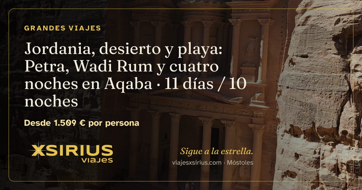 Jordania, desierto y playa: Petra, Wadi Rum y cuatro noches en Aqaba: Jordania, 11 días / 10 noches